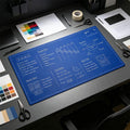 MAINTENANT ! Grand tapis de bureau réutilisable Inscriptible©\Pad de travail de planification créatif multifonction©\Tampon de bureau effaçable pour esquisse, planification de projet et espace de travail de bureau