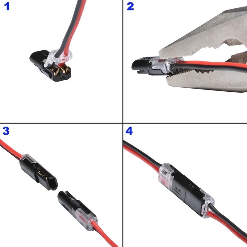 Connecteur enfichable à double fil avec boucle de verrouillage