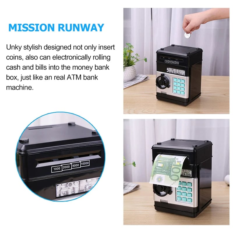 Mini Distributeur Automatique de Billets (DAB) Électronique pour Dépôt et Retrait Automatique avec Code PIN