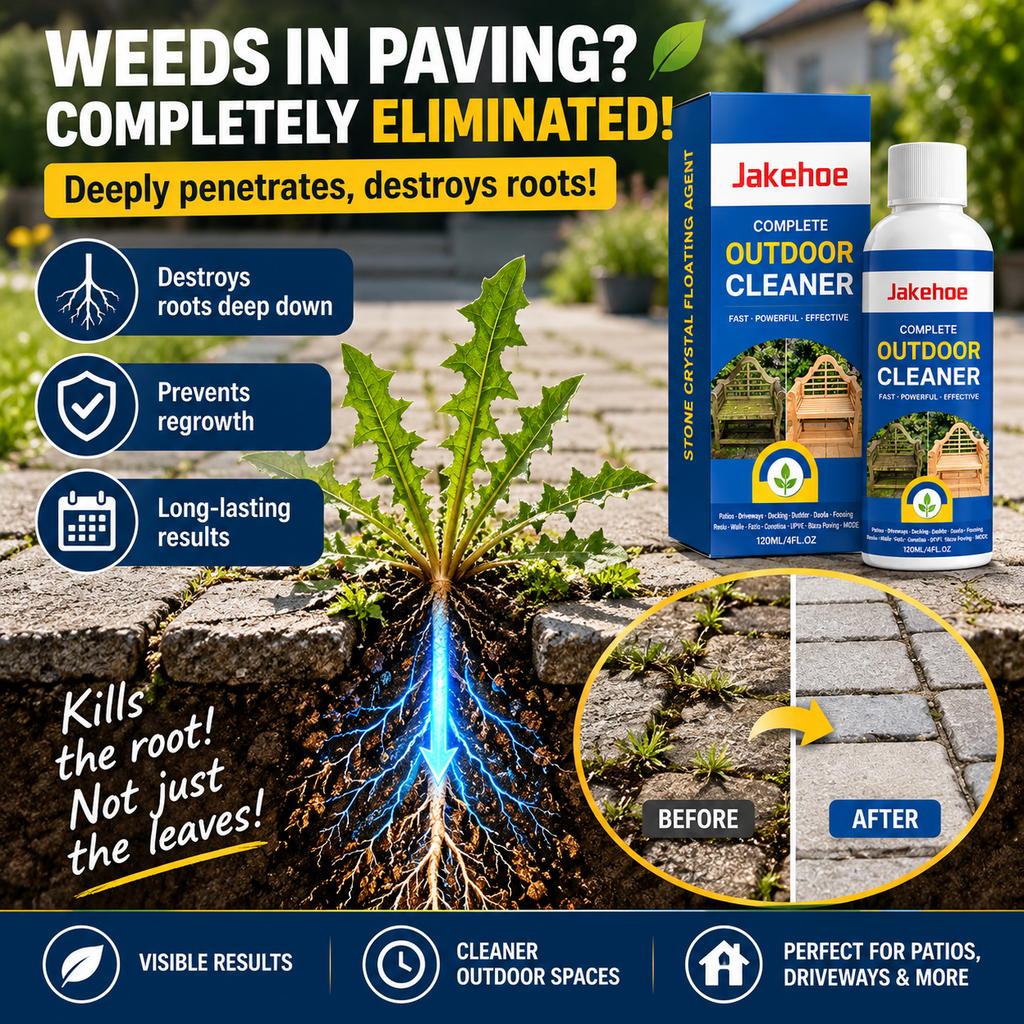 Nettoyant multi-surfaces pour pierres ¨C Élimine efficacement la mousse, les taches noires et les taches d'eau calcaire, et s'occupe sans effort des mauvaises herbes poussant dans les fissures et