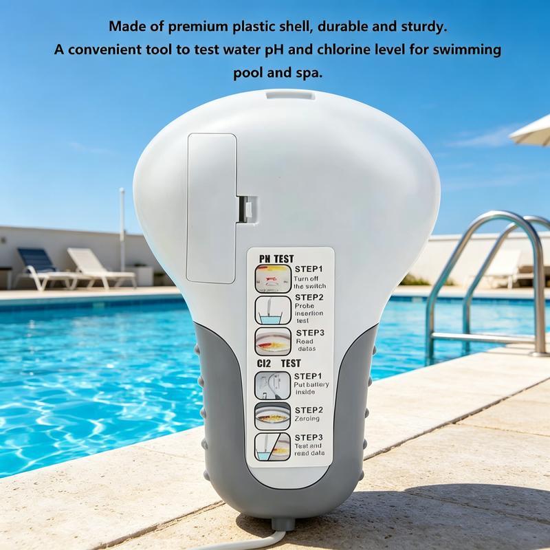 Testeur de pH et de chlore pour piscines – Mesure précise du pH et du chlore dans votre piscine – simple, rapide et fiable.