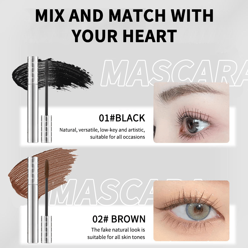 Mascara tube – Duo noir et brun pour maquillage des cils