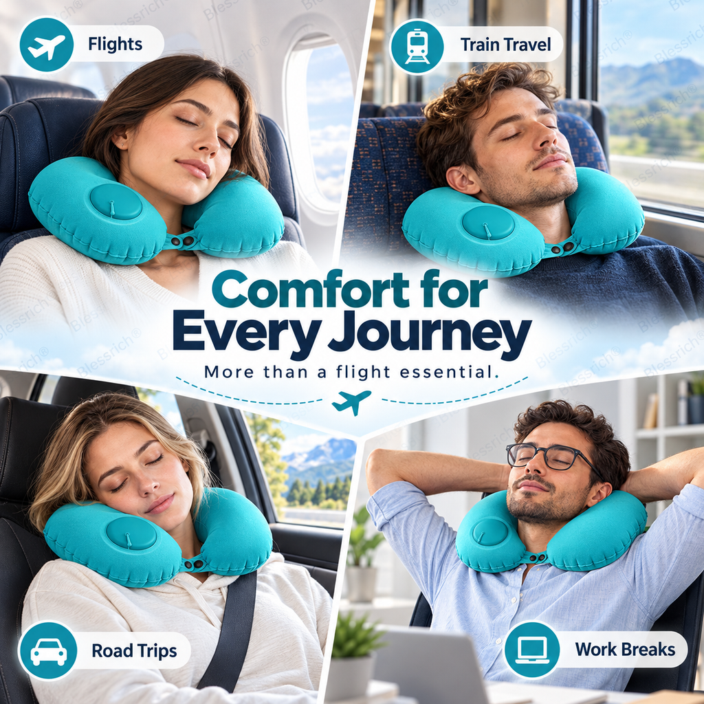 Oreiller de voyage gonflable portable