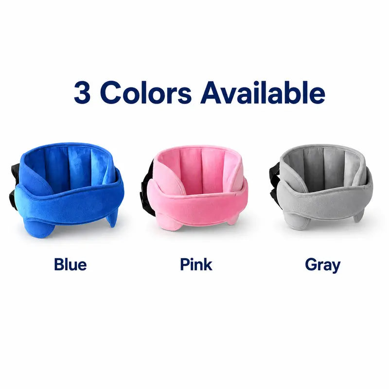 Sangle de maintien de tête pour siège auto enfant, bandeau de sieste réglable en peluche douce avec coussins latéraux rembourrés