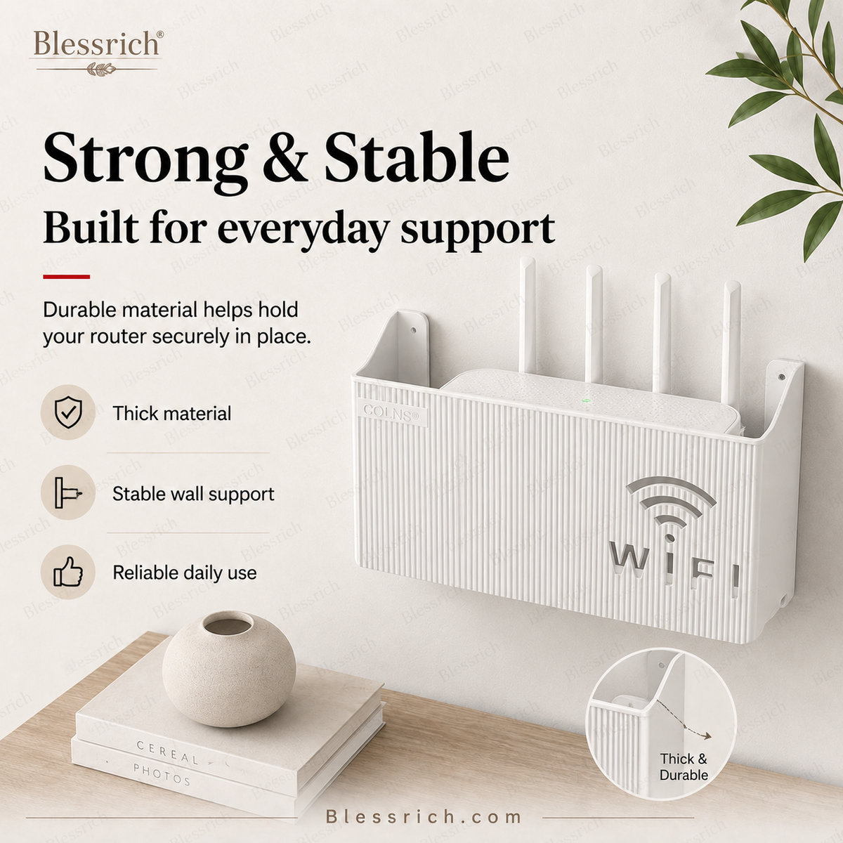 Support de rangement mural pour routeur WiFi