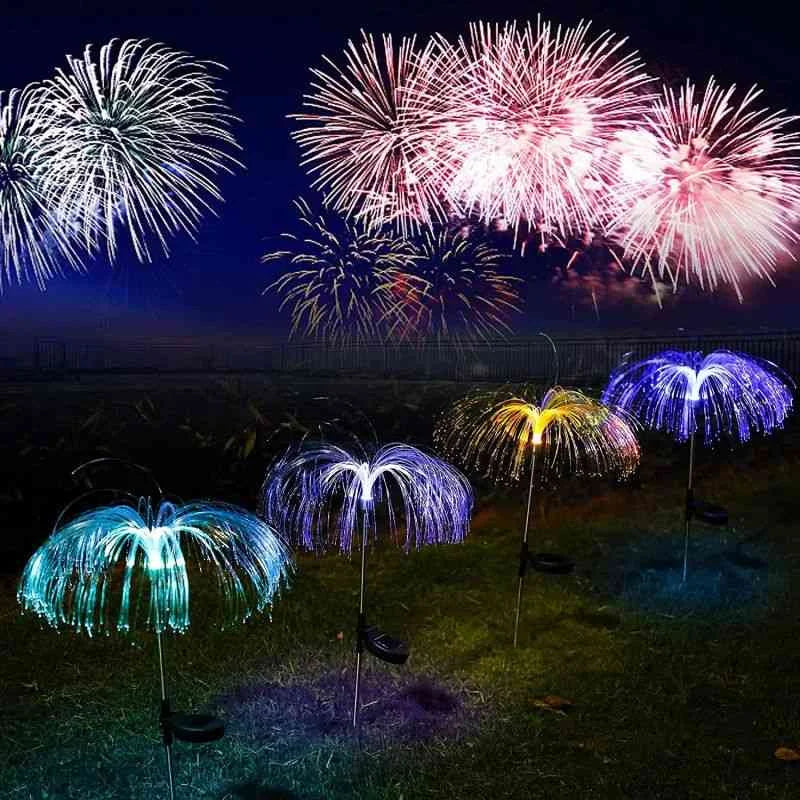 Lampe de jardin solaire – Lampe méduse à couleurs changeantes