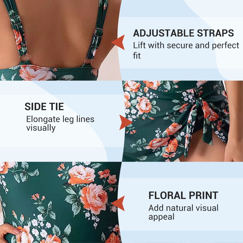 Maillot de bain une pièce pour femme avec nœud et gainant ventre plat