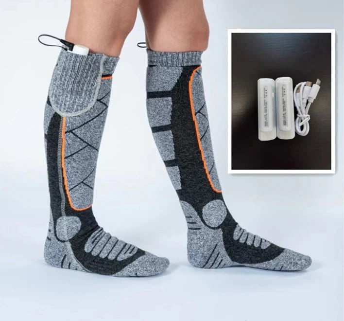 Offre de Noël : Chaussettes chauffantes lavables et rechargeables pour femmes et hommes