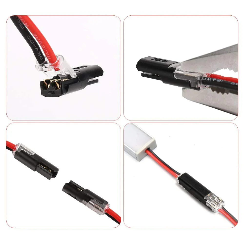 Connecteur enfichable à double fil avec boucle de verrouillage