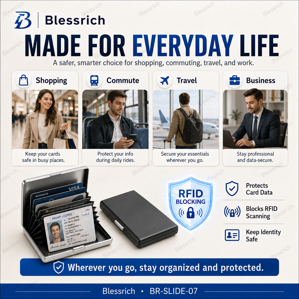 Porte-cartes métallique anti-RFID