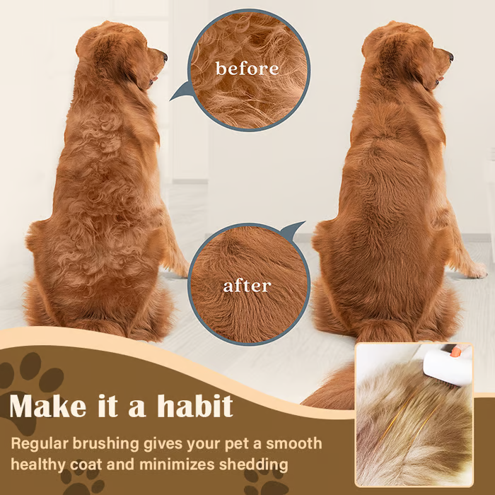 Peigne de toilettage et démêlant 2 en 1 pour animaux