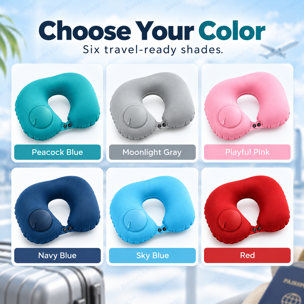 Oreiller de voyage gonflable portable