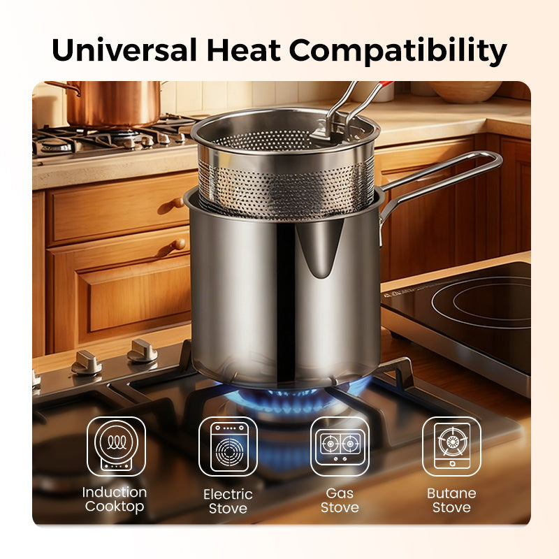 Friteuse multifonction en acier inoxydable 304