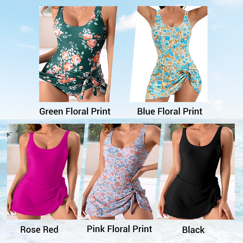 Maillot de bain une pièce pour femme avec nœud et gainant ventre plat