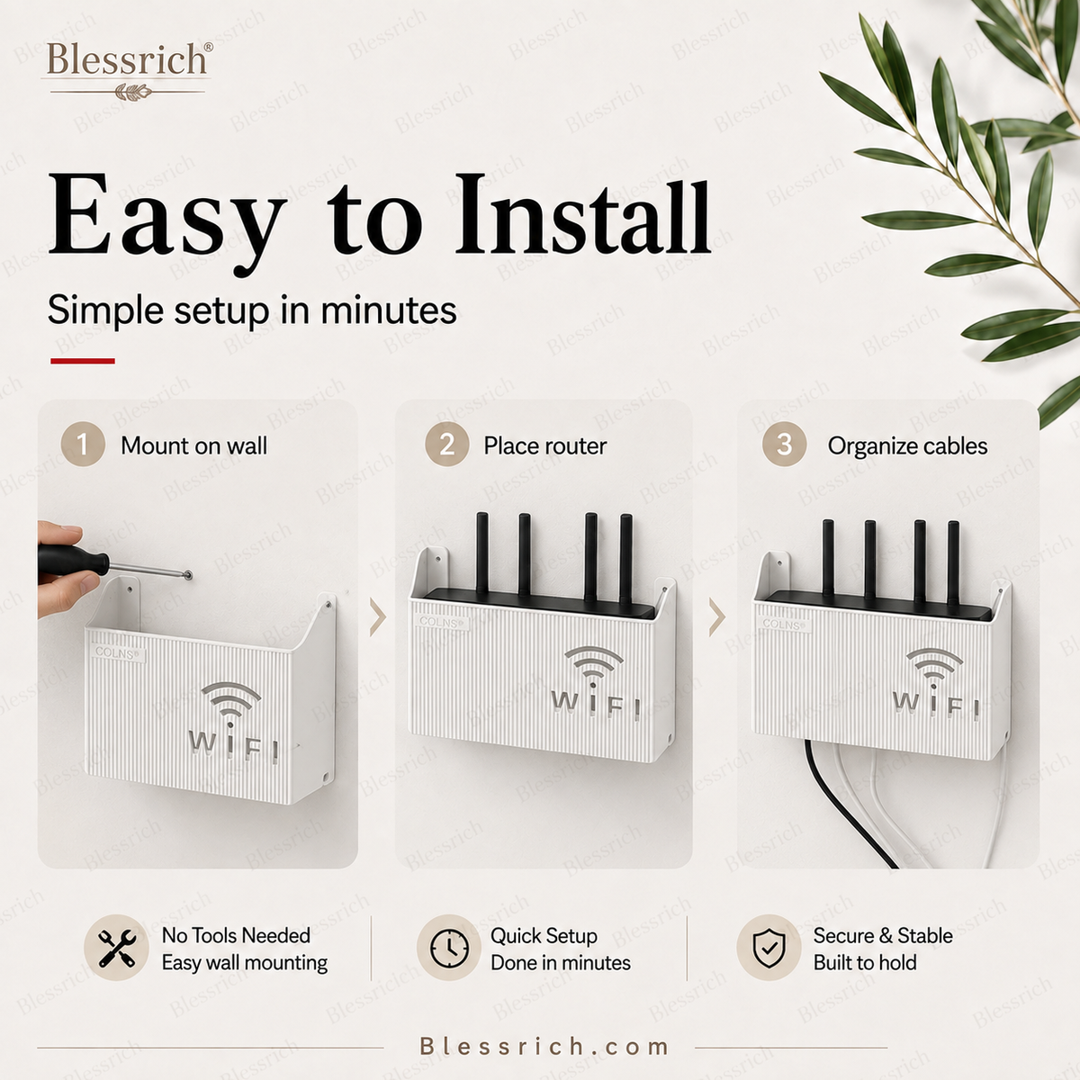 Support de rangement mural pour routeur WiFi