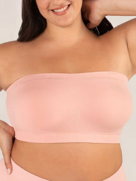 Soutien-gorge bandeau convertible sans bretelles avec confort sans armatures, bande antidérapante et bretelles amovibles