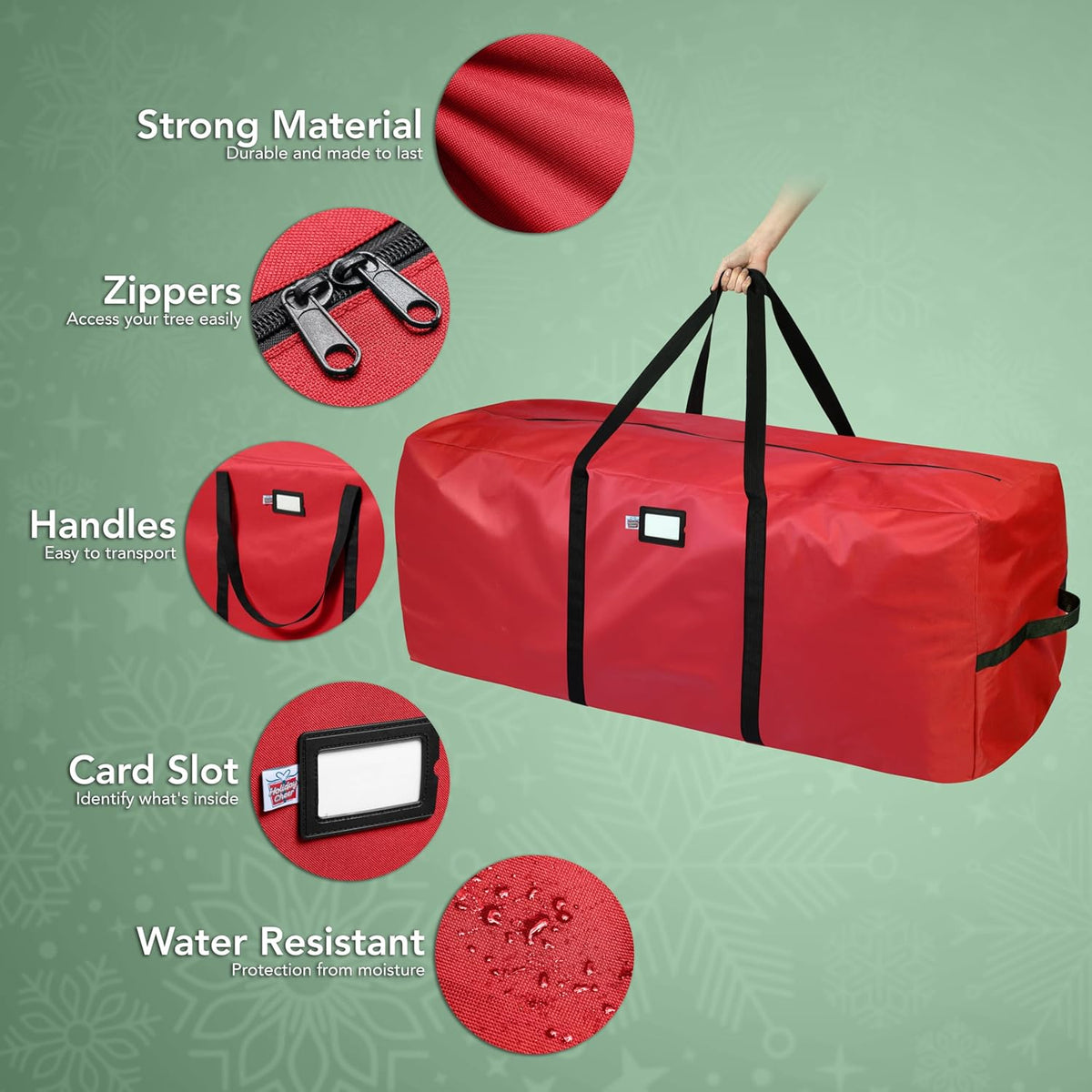 Sac de rangement durable et étanche pour sapins de Noël