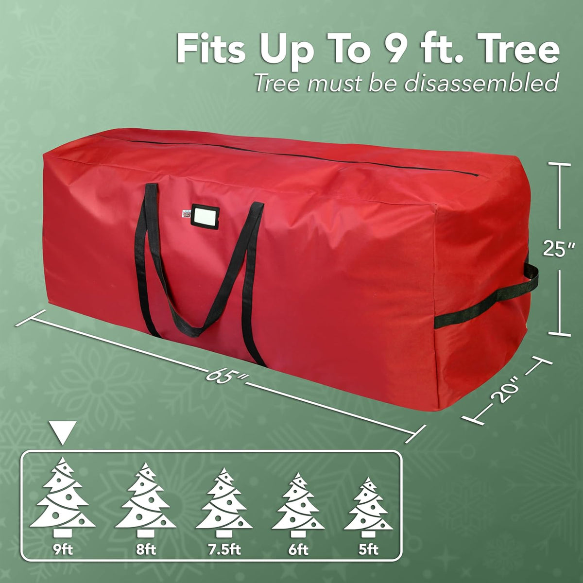 Sac de rangement durable et étanche pour sapins de Noël