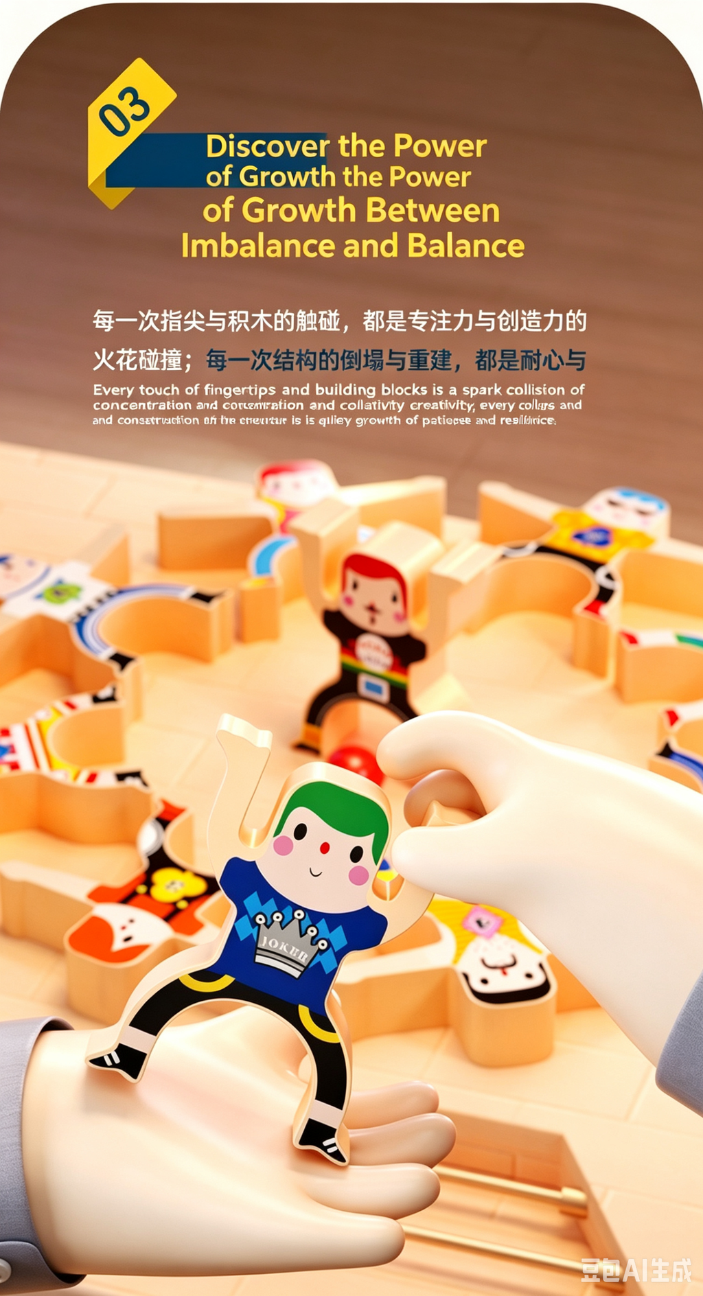Blocs de construction d'équilibre à monter soi-même pour enfants : Jeu d'empilage Hercule pour garçons et filles, jouet éducatif amusant en plastique