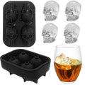 Bac à glaçons en silicone tête de mort 2026 - Crâne géant à fonte lente pour whisky, cocktails et plus encore.