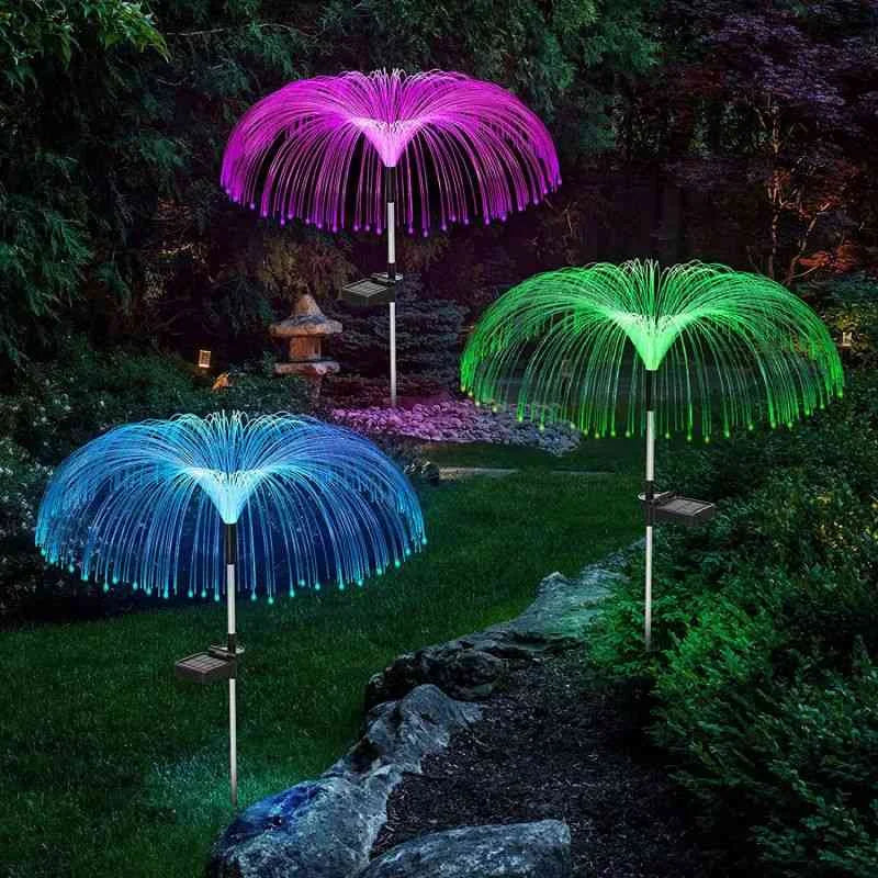 Lampe de jardin solaire – Lampe méduse à couleurs changeantes