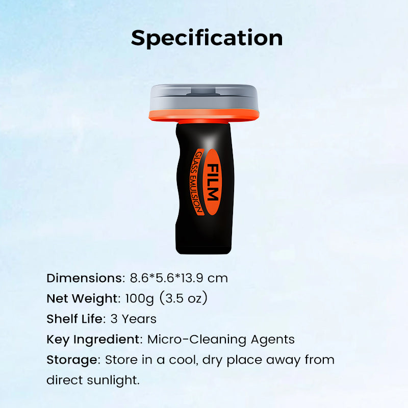 Nettoyant éliminateur de film gras pour vitres latérales de voiture
