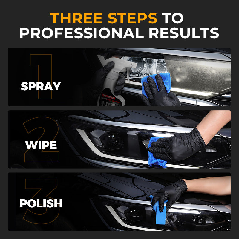 Rénovateur de phares professionnel 180 ml avec éponge