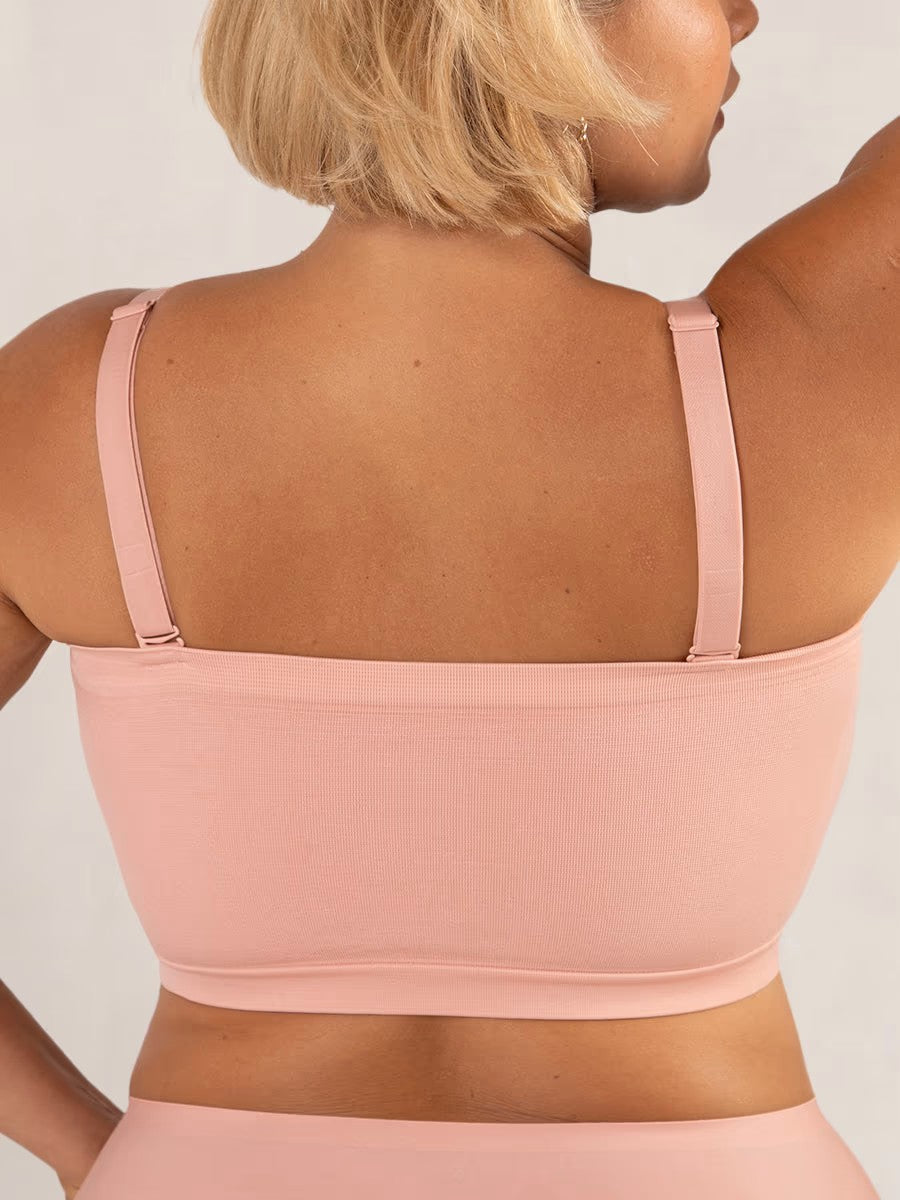 Soutien-gorge bandeau convertible sans bretelles avec confort sans armatures, bande antidérapante et bretelles amovibles
