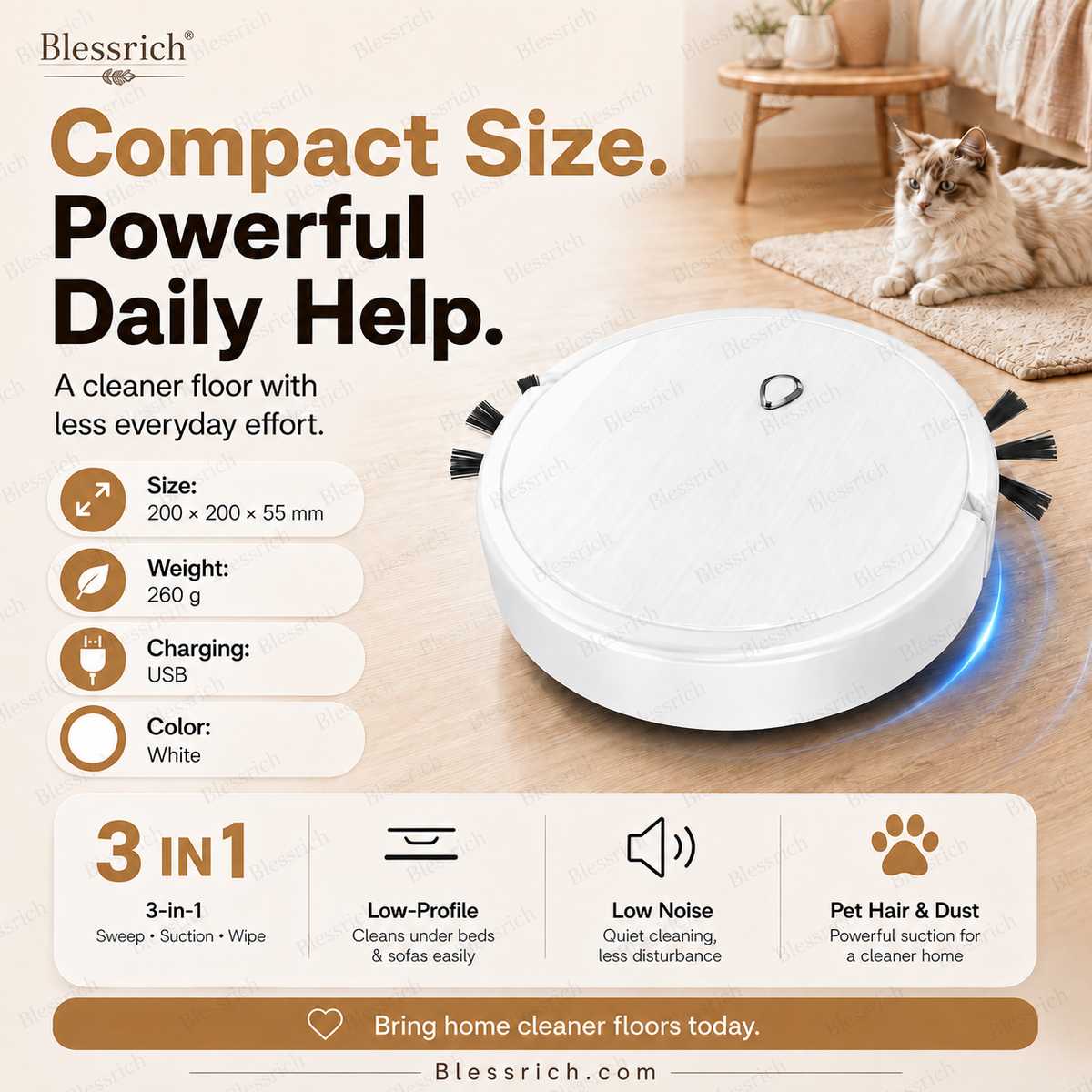 Robot aspirateur 3-en-1 SmartSweepMC