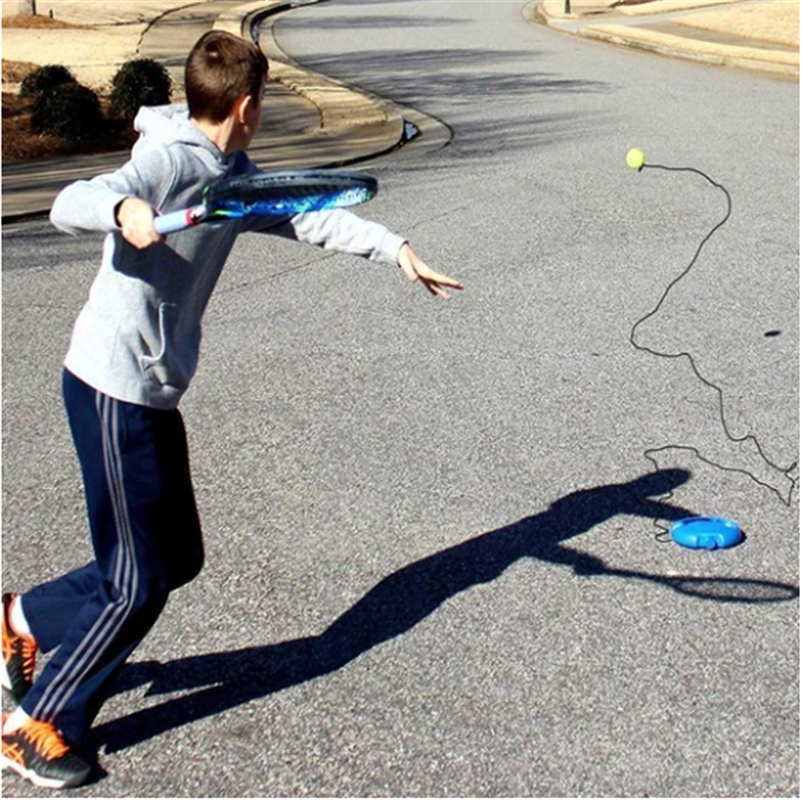 KIT Tennis Trainer – Outil d'auto-apprentissage, hauteur réglable et base stable – améliore votre swing et votre précision partout