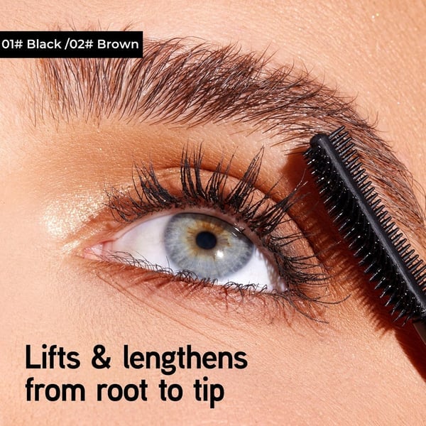 Mascara tube – Duo noir et brun pour maquillage des cils