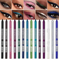 Ensemble de 14 eye-liners gel waterproof Finitions métalliques et nacrées Formule longue tenue et anti-bavures