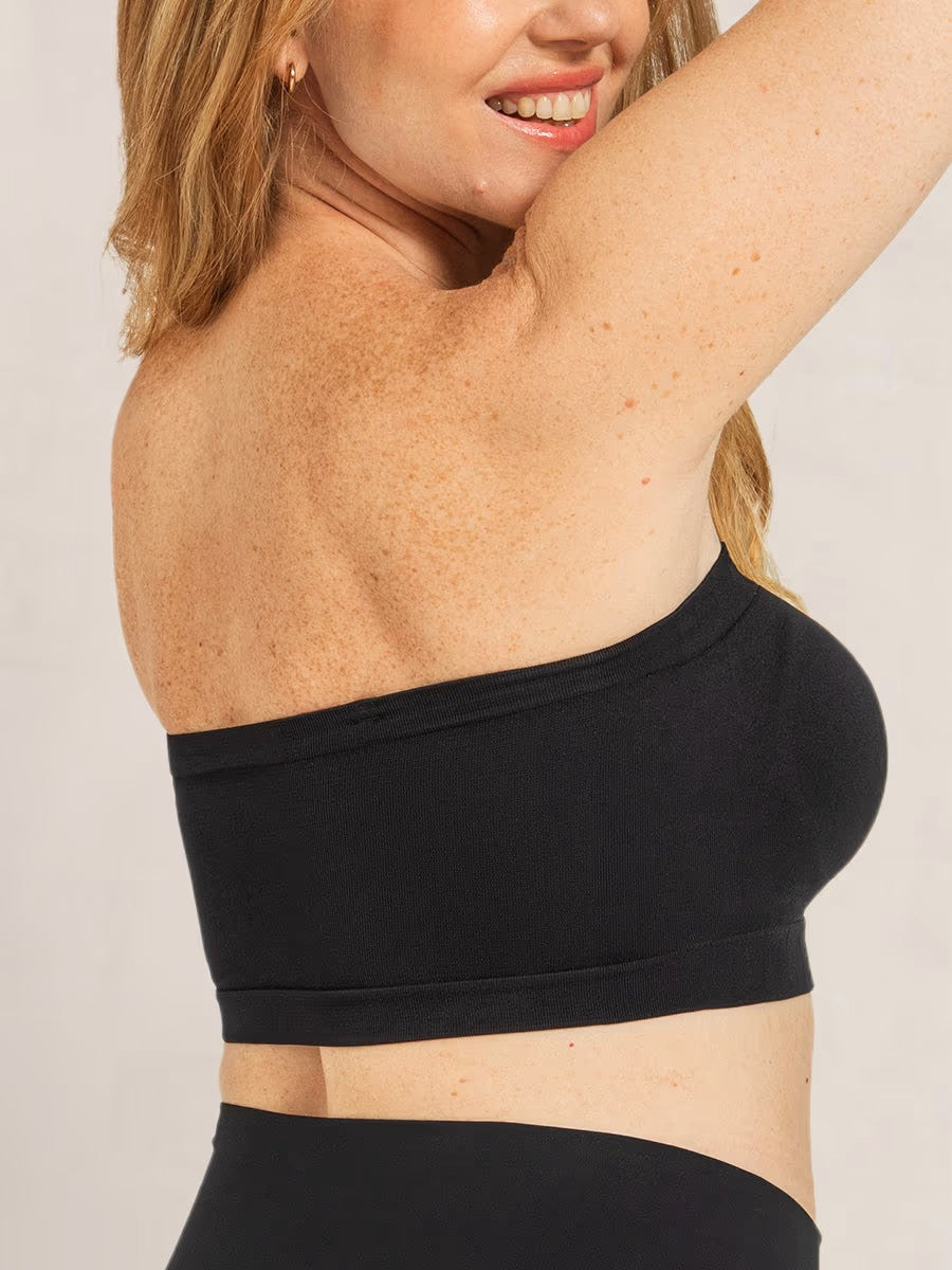 Soutien-gorge bandeau convertible sans bretelles avec confort sans armatures, bande antidérapante et bretelles amovibles