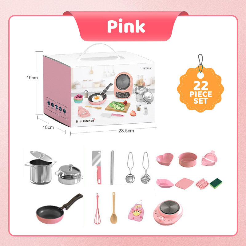2026 Mini cuisine jouet pour enfants n° 1 – Ensemble de 22 pièces