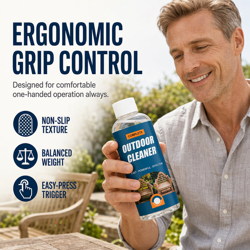 Nettoyant multi-surfaces pour pierres ¨C Élimine efficacement la mousse, les taches noires et les taches d'eau calcaire, et s'occupe sans effort des mauvaises herbes poussant dans les fissures et