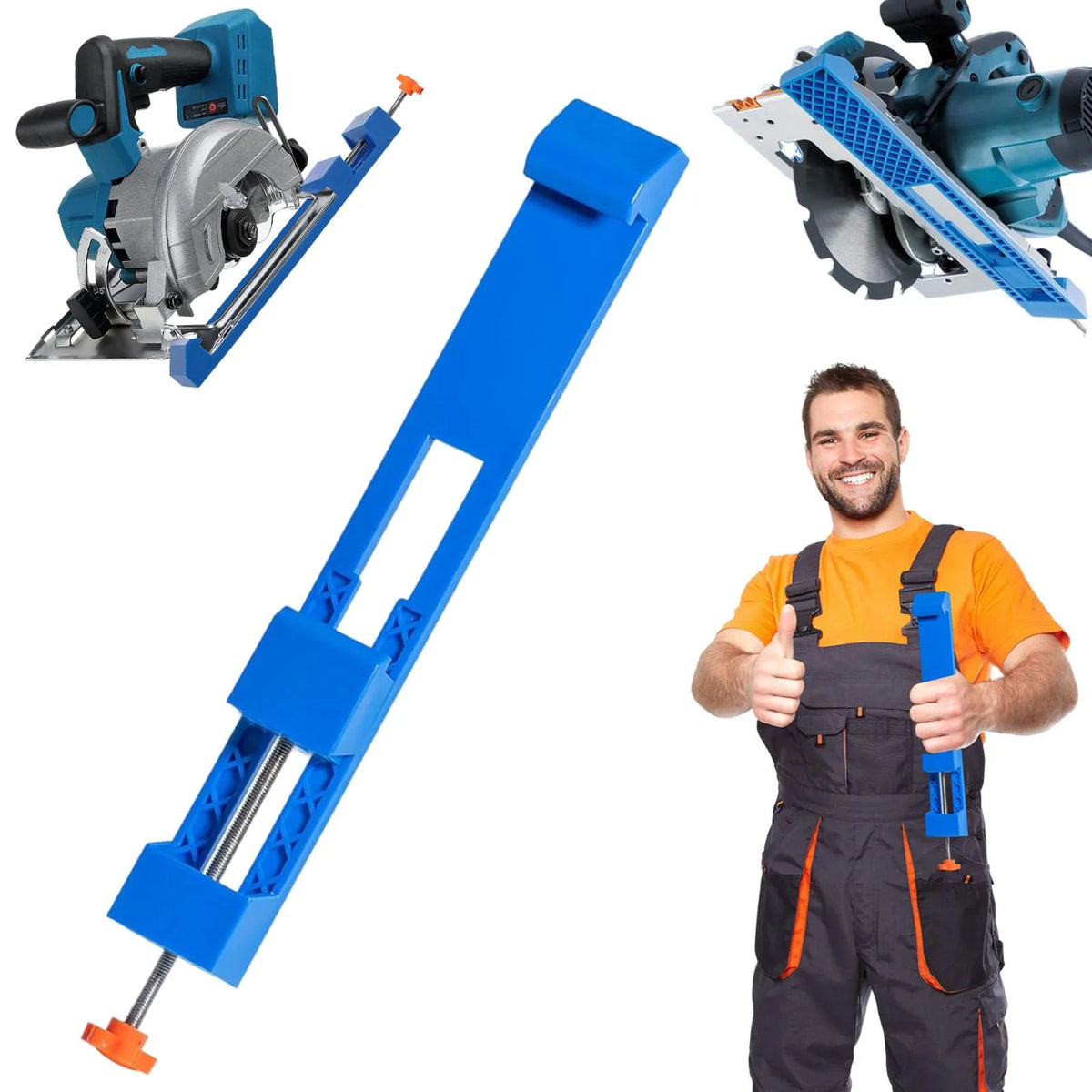 COUPES INSTABLES ? RÉGLEZ ÇA VITE ! Base de guidage réglable – Verrouillage bidirectionnel, ajustement libre de la largeur, installation rapide sans perçage – Résultats précis !
