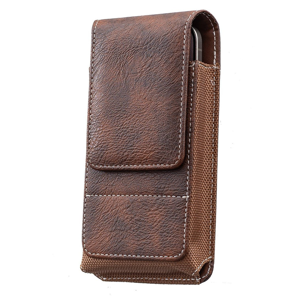 Étui de ceinture pour téléphone avec fermeture magnétique – Holster pour smartphone robuste avec clip, passant de ceinture et fente pour carte
