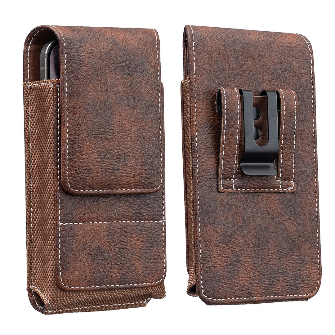 Étui de ceinture pour téléphone avec fermeture magnétique – Holster pour smartphone robuste avec clip, passant de ceinture et fente pour carte