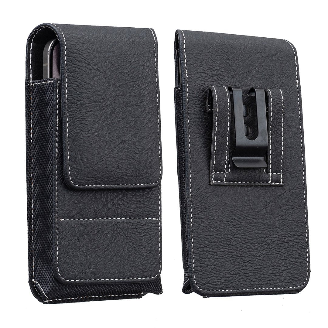 Étui de ceinture pour téléphone avec fermeture magnétique – Holster pour smartphone robuste avec clip, passant de ceinture et fente pour carte