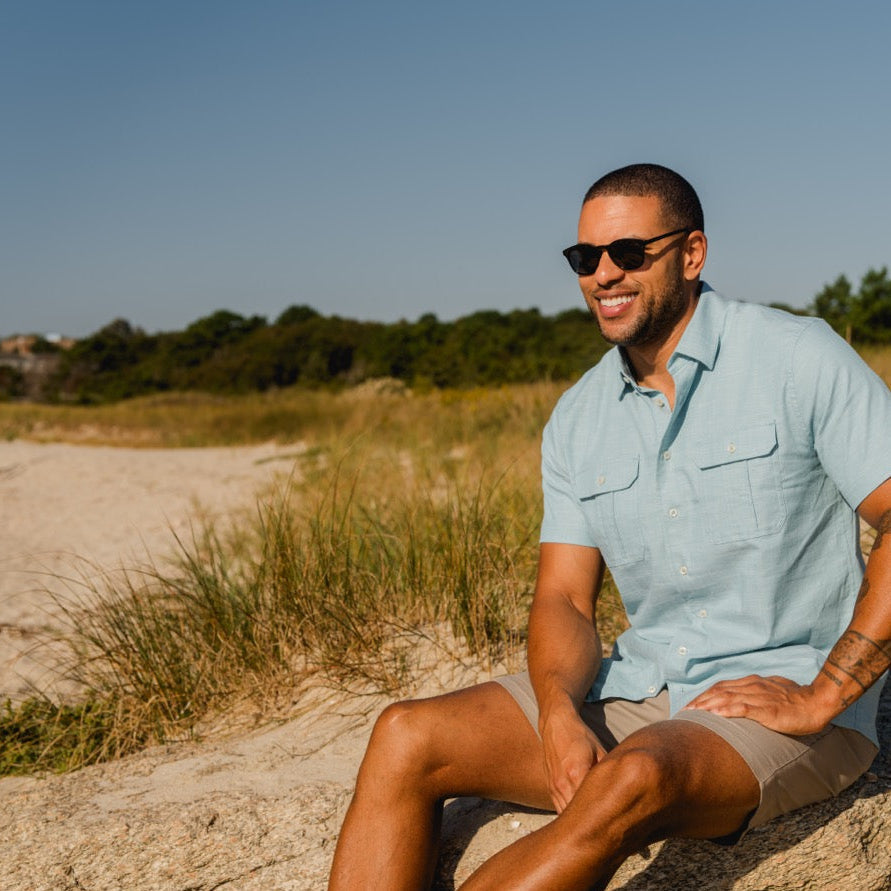 Cotton/Tencel Short Sleeve Sport Shirt