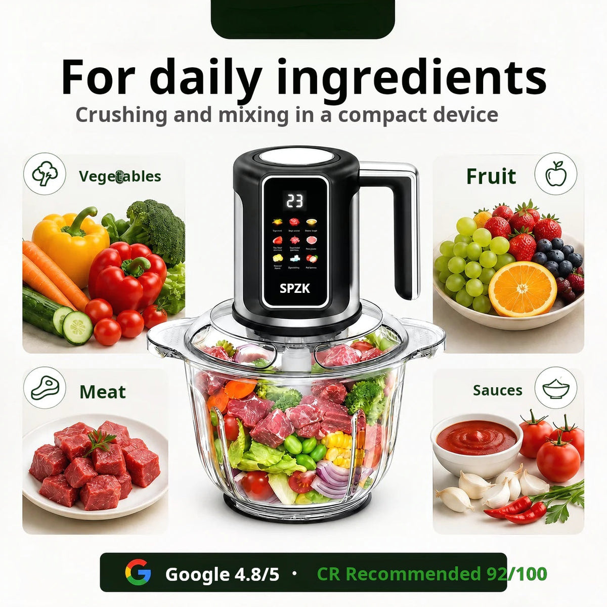 Hachoir de cuisine sans fil alimenté par USB pour la viande, les sauces et plus encore – rapide, hygiénique et facile !