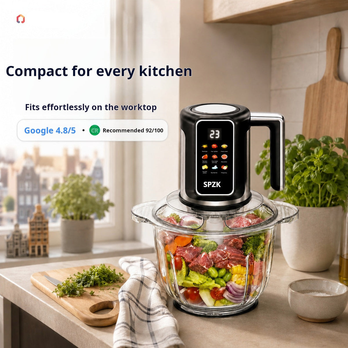 Hachoir de cuisine sans fil alimenté par USB pour la viande, les sauces et plus encore – rapide, hygiénique et facile !