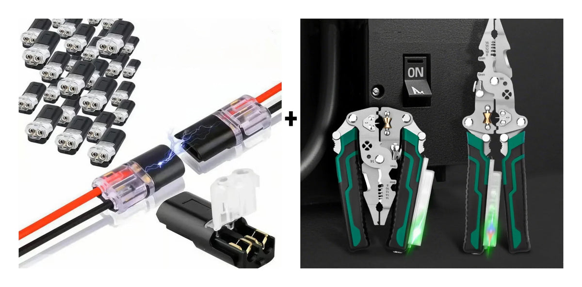 Connecteur double avec loquet de verrouillage