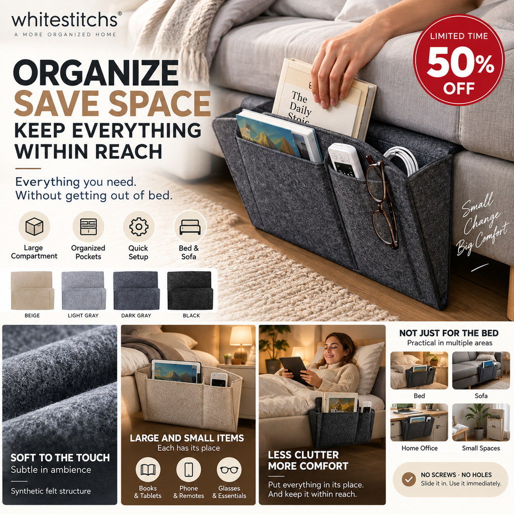 Organisez votre chevet instantanément ! Organisateur de rangement coulissant sans outils