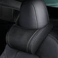 Oreiller de Repose-Tête Ergonomique en Mousse à Mémoire de Forme pour Voiture – Coussin de Soutien du Cou en Cuir PU de Luxe