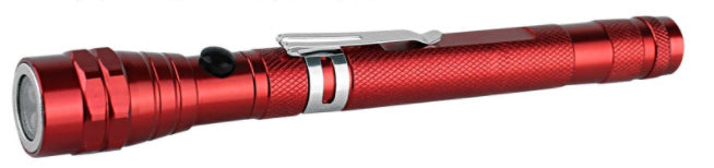 Lampe de poche télescopique magnétique multifonctionnelle – Extensible, col de cygne à 360°, super lumineuse