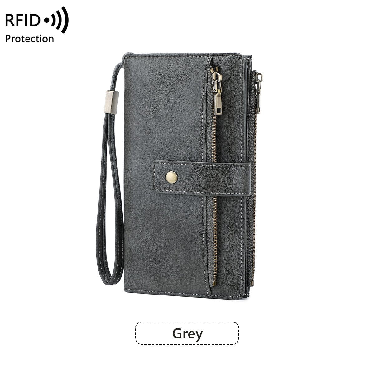Portefeuille en cuir pour femme avec protection RFID