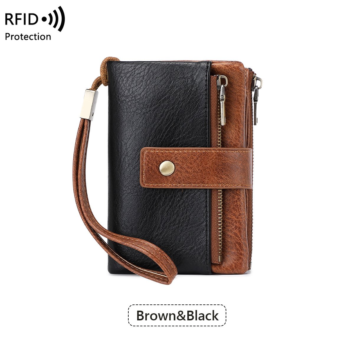 Portefeuille en cuir pour femme avec protection RFID