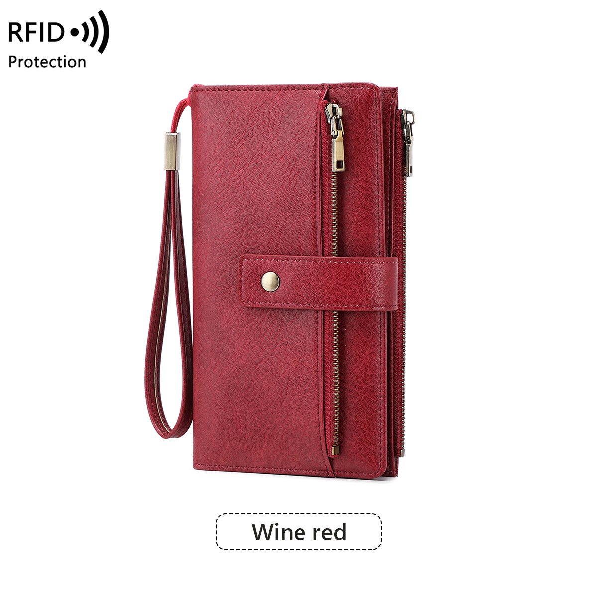 Portefeuille en cuir pour femme avec protection RFID