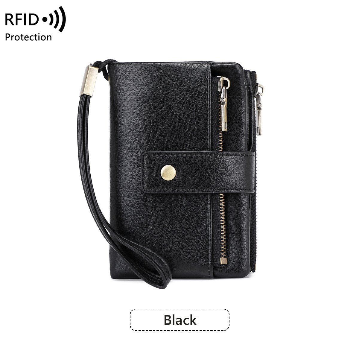 Portefeuille en cuir pour femme avec protection RFID